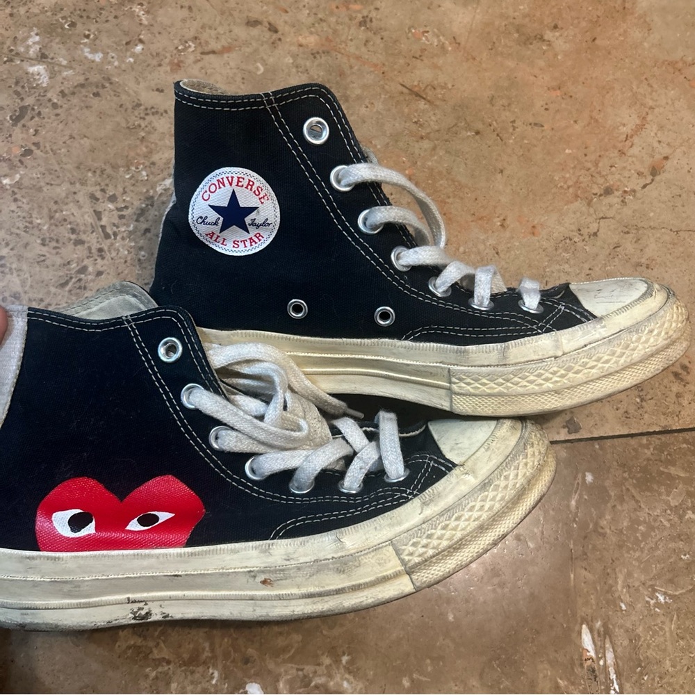 Converse x Cdg Play Worn In Sneaker High Top Size 4M 6w